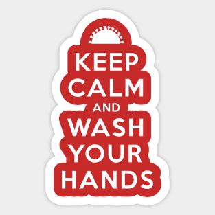 Keep calm and wash your hands Sticker